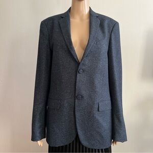 Theory Rodolf CF Heyward Jacket Wool Silk Black Blue Men’s Size 38